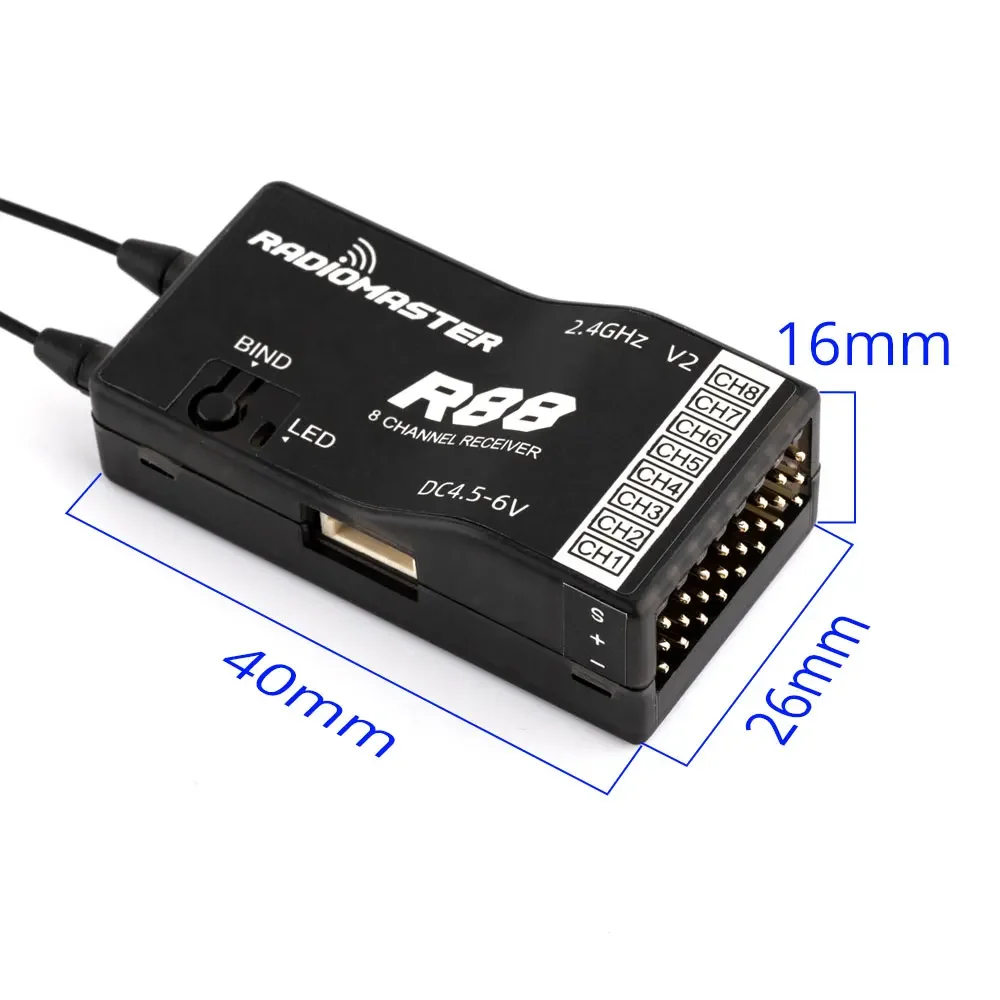 Receiver Sbus 8Ch - Ricevitore RadioMaster R88 V2.0 8 canali