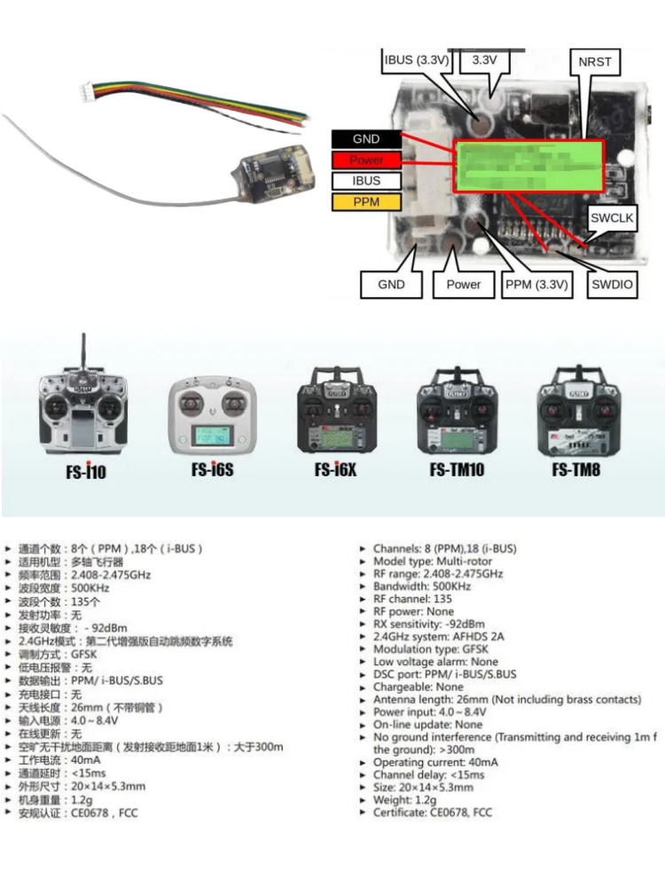 Ricevitore Mini Flysky FS-8A 8 - Receiver Sbus 8Ch recensione e prezzo